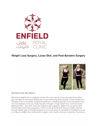 weight loss surgery loose skin and post bariatric