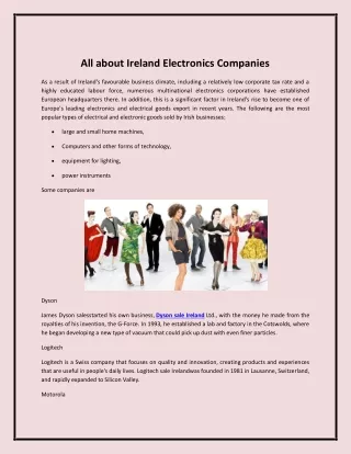 All about Ireland Electronics Companies