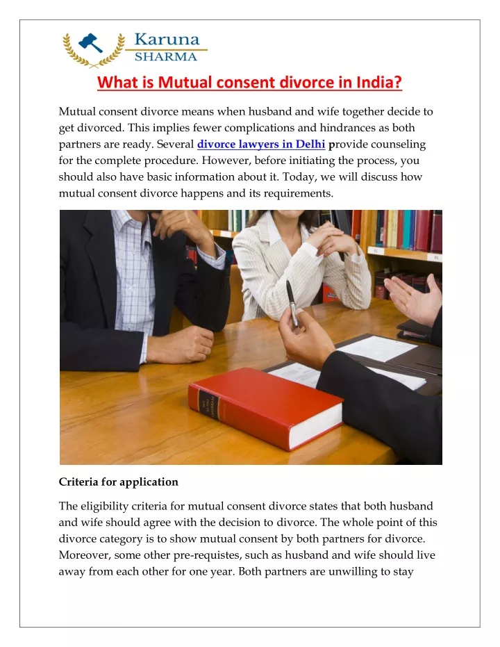 what is mutual consent divorce in india