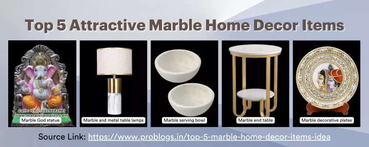 top 5 attractive marble home decor items