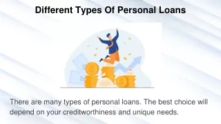 different types of personal loans