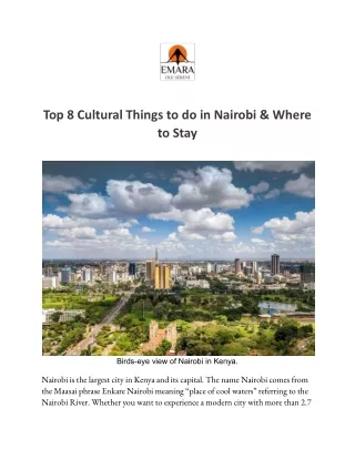 Top 8 Cultural Things to do in Nairobi & Where to Stay.docx