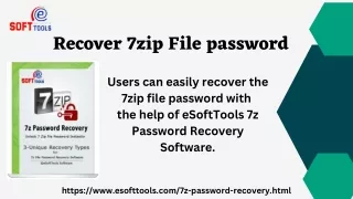 Recover 7zip File password