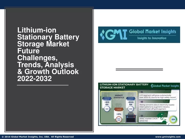 lithium ion stationary battery storage market