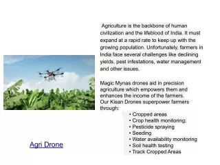 Drones In Agri Sector