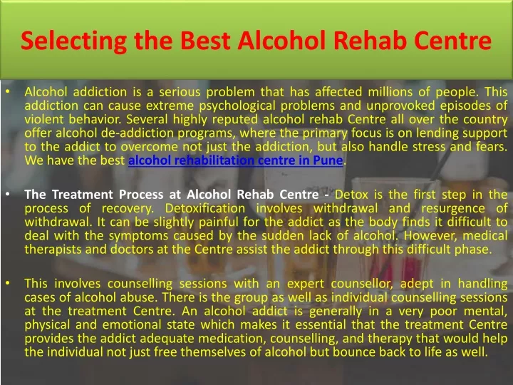 selecting the best alcohol rehab centre