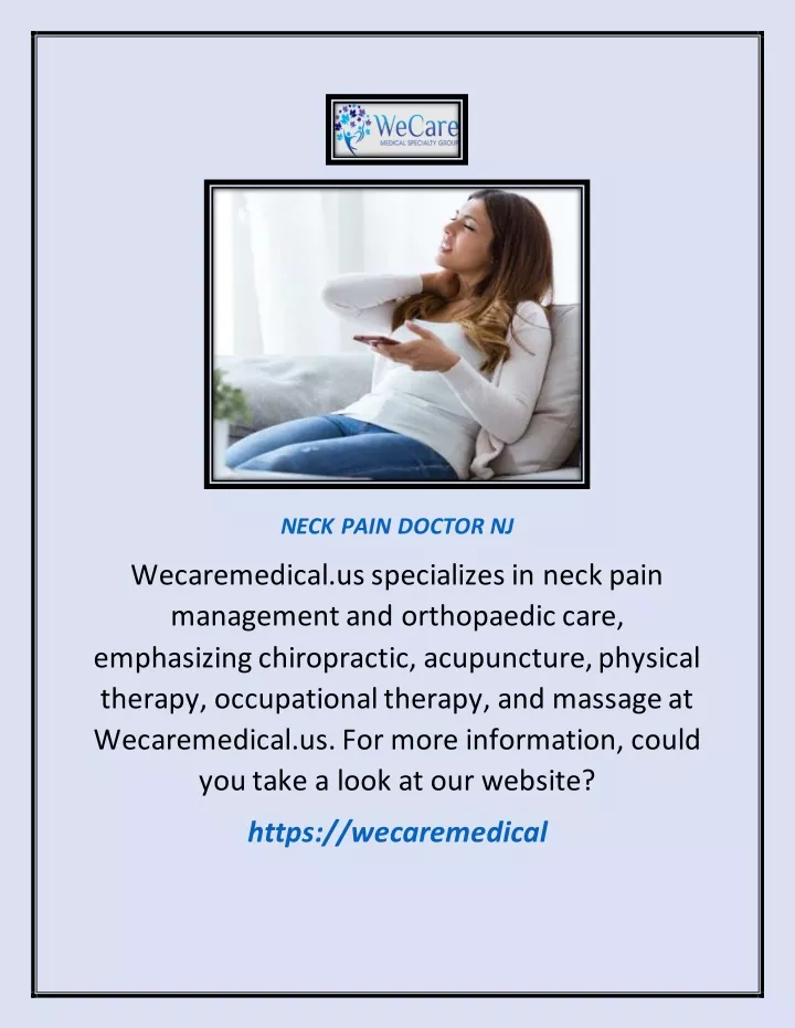 neck pain doctor nj