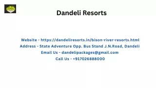 Bison River Resort | Dandeli Resorts