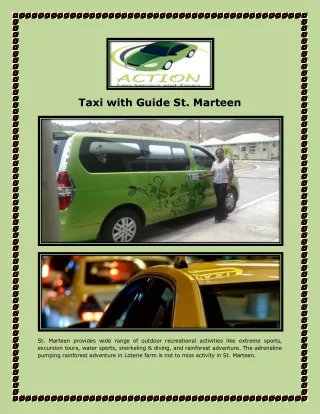 Taxi with guide st. Marteen