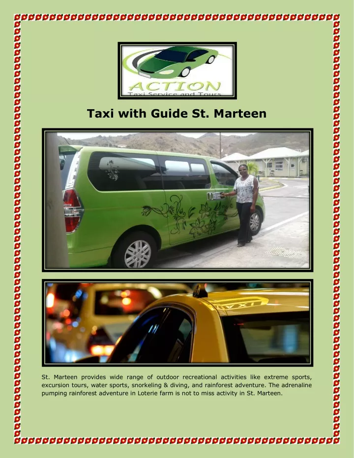 taxi with guide st marteen