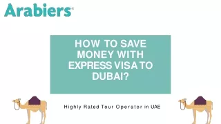 HOW TO SAVE MONEY WITH EXPRESS VISA TO DUBAI