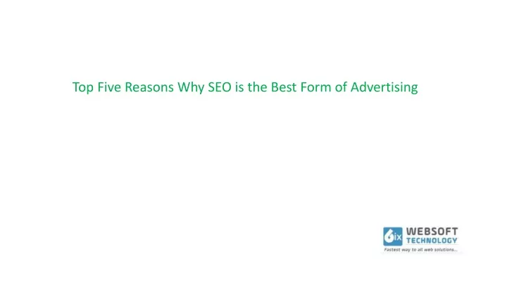 top five reasons why seo is the best form