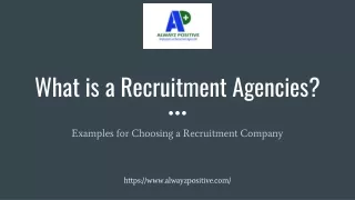 What is a Recruitment Agencies?