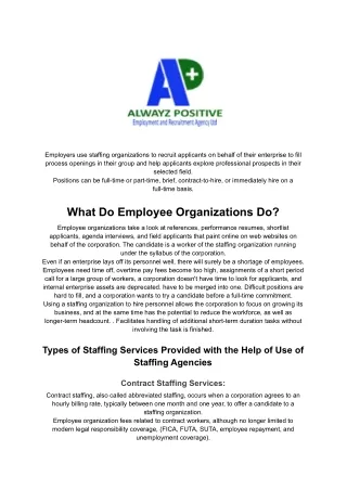 What Do Employee Organizations Do?