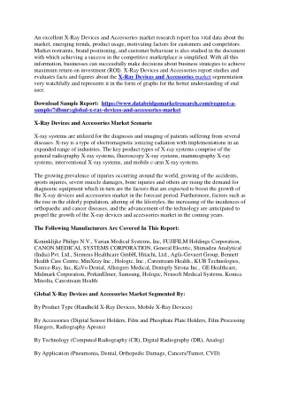an excellent x ray devices and accessories market