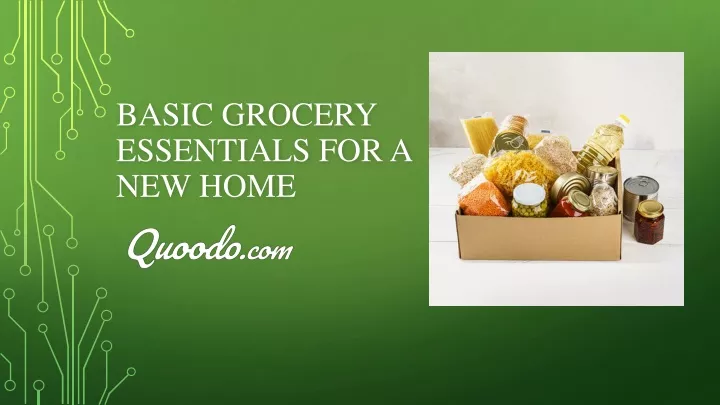 basic grocery essentials for a new home