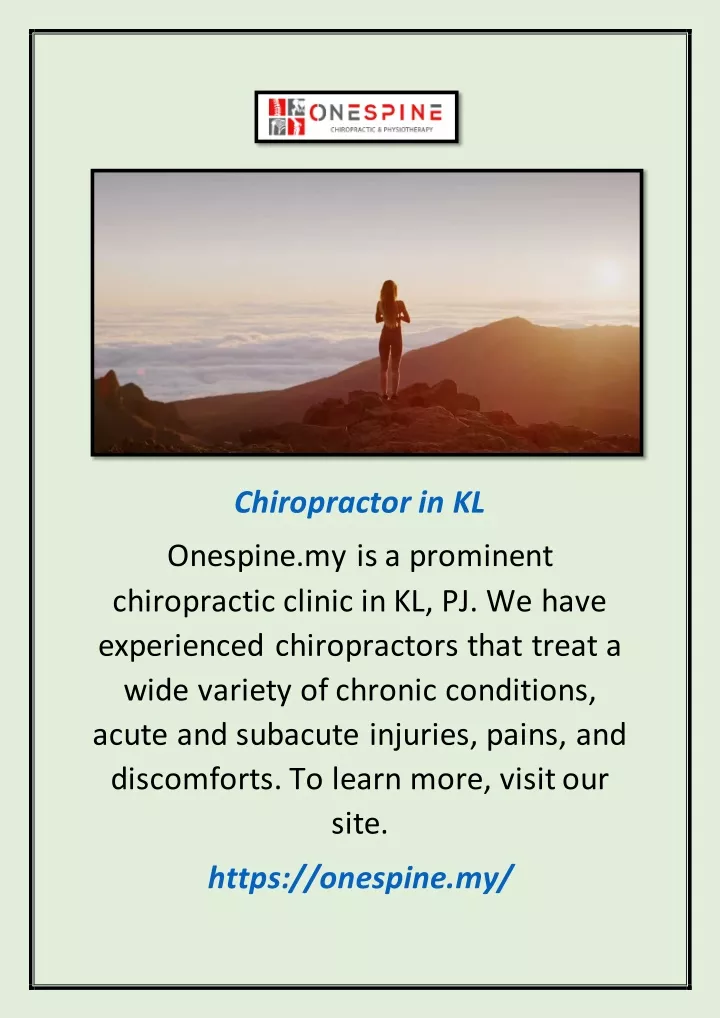 chiropractor in kl