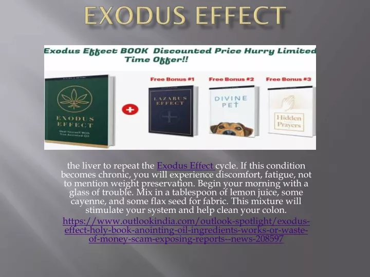 the liver to repeat the exodus effect cycle