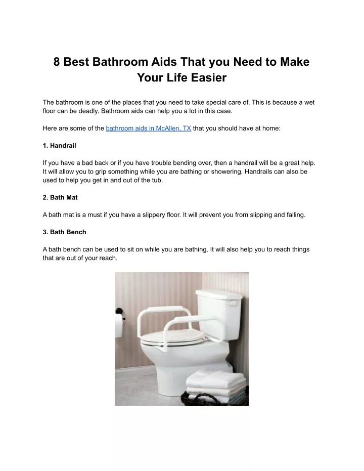 8 best bathroom aids that you need to make your