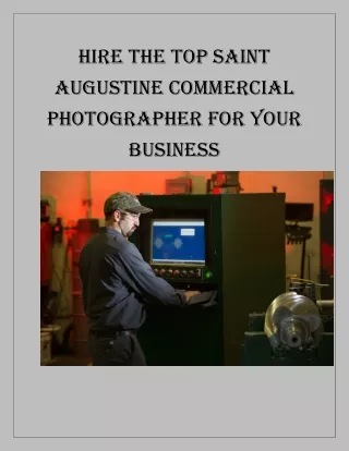Saint Augustine Commercial Photographer