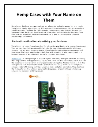 hemp cases with your name on them