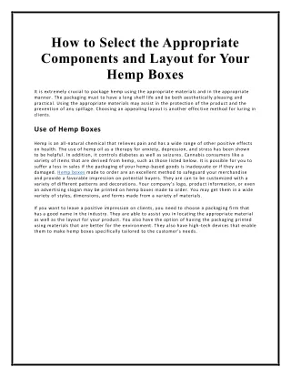 how to select the appropriate components