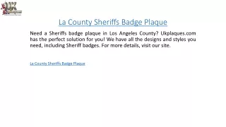 la county sheriffs badge plaque