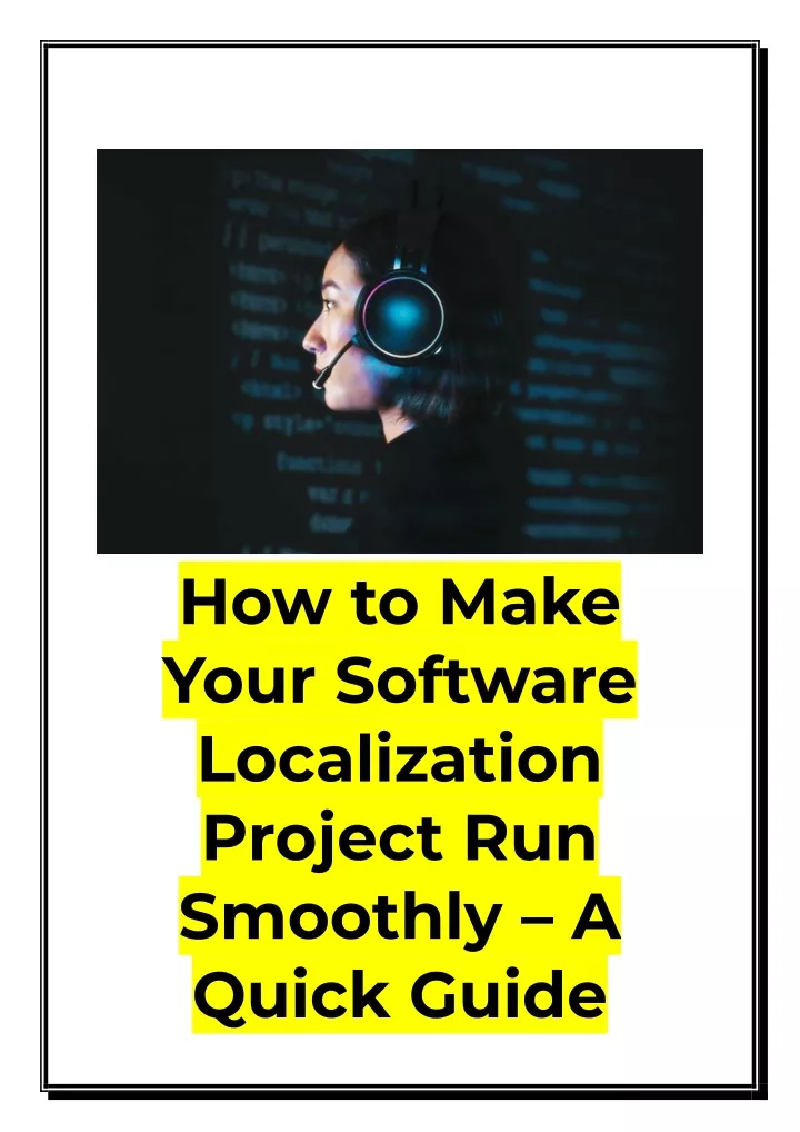 how to make your software localization project