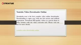 youtube video downloader online
