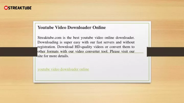 youtube video downloader online