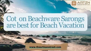 Cotton Beachware Sarongs are best for Beach Vacation - Theartisanstreet