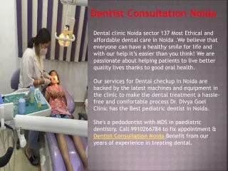 Dentist Consultation Noida