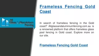 frameless fencing gold coast