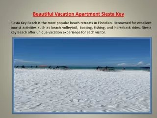 Beautiful Vacation Apartment Siesta Key