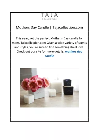 Mothers Day Candle | Tajacollection.com