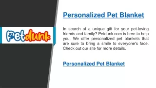 personalized pet blanket