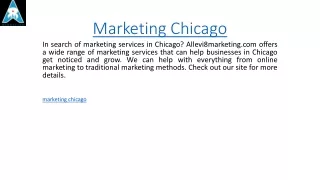 Marketing Chicago  Allevi8marketing