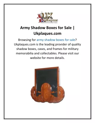 army shadow boxes for sale ukplaques com