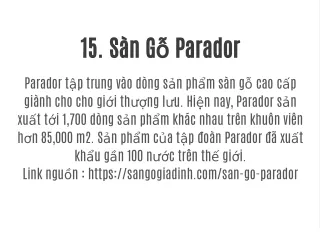 15.	Sàn Gỗ Parador