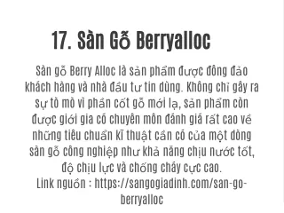 17.	Sàn Gỗ Berryalloc