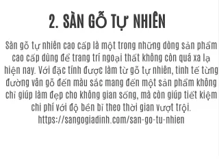 2.	SÀN GỖ TỰ NHIÊN