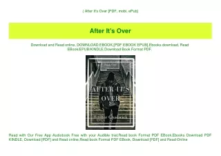 (B.O.O.K.$ After It's Over [PDF  mobi  ePub]