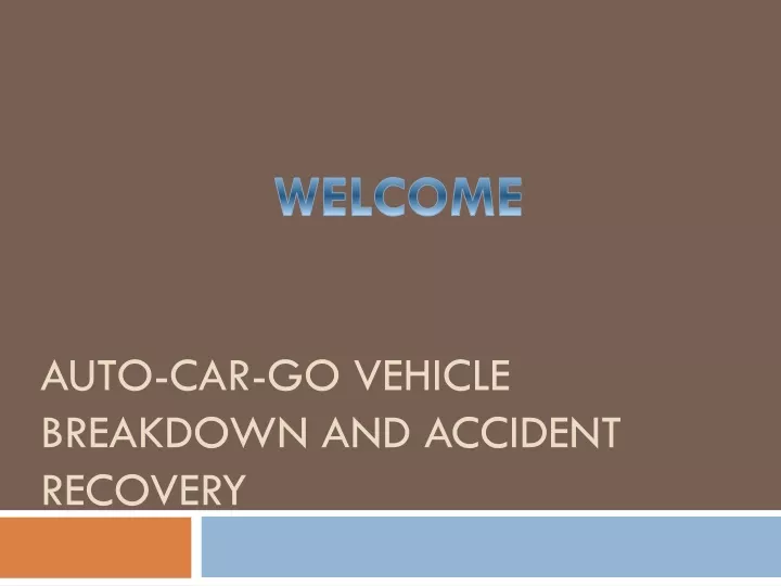 auto car go vehicle breakdown and accident recovery