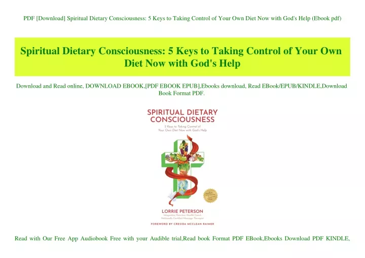 pdf download spiritual dietary consciousness