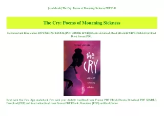 [read ebook] The Cry Poems of Mourning Sickness PDF Full