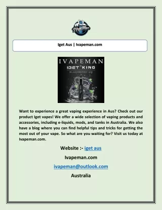 Iget Aus | Ivapeman.com