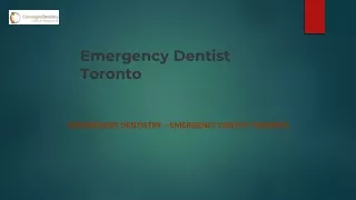 Emergency dentist Toronto