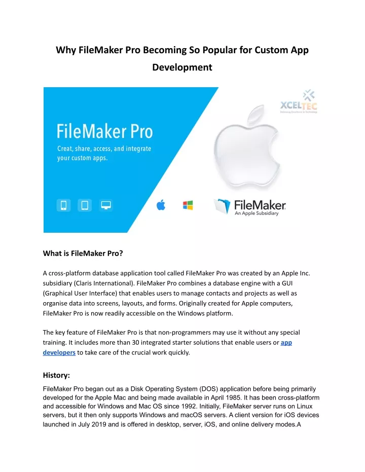 why filemaker pro becoming so popular for custom