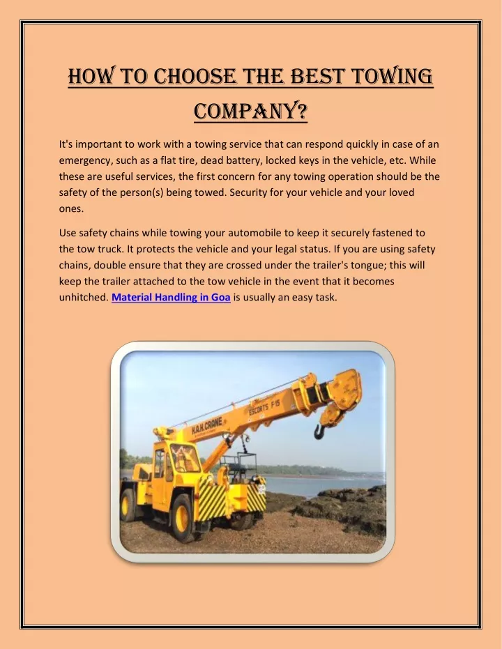 how to choose the best towing company