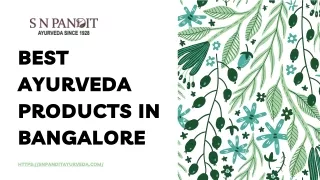 Best Ayurveda Products in Bangalore